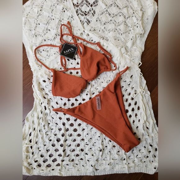 Zaful Other - Zaful Triangle Top Cheeky Bottom Bikini Two Piece Swimsuit